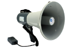 TS-135BC Мегафон ручной 25/35 Вт с выносным микрофоном и сигналом сирены, 12 В